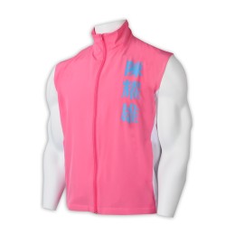 V202 Design stand-up collar vest coat custom-made matching color vest coat work vest coat community activity volunteer vest pink contrast gray V202 Design stand-up collar vest coat custom-made matching color vest coat work vest coat community activity volunteer vest pink contrast gray
